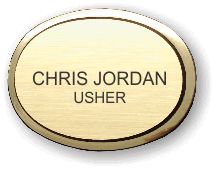 (image for) Crossroads Church Executive Oval Gold Badge